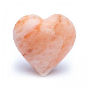 Himalaya zoutkristalsteen, voor huidverzorging, deo en massage, hartvorm
