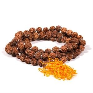 Mala Rudraksha met 108 kralen en kwast