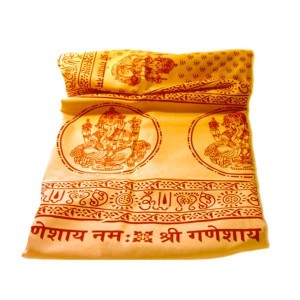 Meditatie omslagdoek met mantra Ganesh, natuurvezel, XL, 220 x 106 cm
