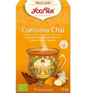 Thee, Curcuma Chai, Yogi Tea, 17 zakjes, bio