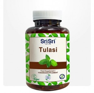 Tulasi tabletten (heilige basilicum), ayurvedisch en vegan, Sri Sri Tattva