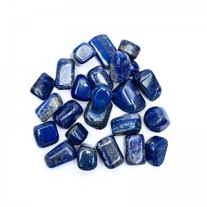 Lapis lazuli, trommelstenen in pot