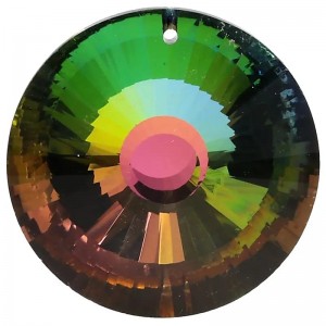 Regenboogkristal, bol, niet transparant, multi color