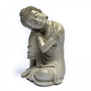 Beeldje 'rustende Boeddha', 19,5 cm
