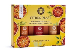 Aromatherapy set, 'Citrus' of 'Woodsy', bevat 3 geuren
