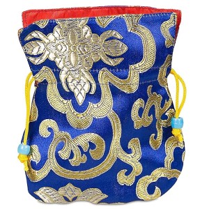 Brokaattasje, gevoerd, 10 x 14 cm, in 5 kleuren