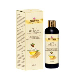Haarolie (rijst-, argan- en rozemarijnolie), Sattva Ayurveda, 200 ml