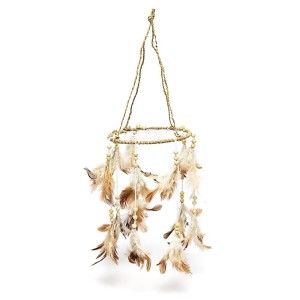 Dromenvanger, hennep, bruin/crème, 46 x 16 cm