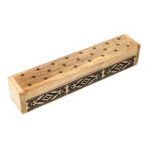 Wierookbrander 'Tribal', kistje van mangohout