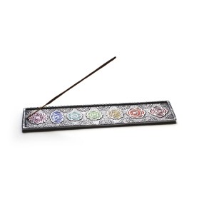 Wierookbrander 'Chakra', metaal, 27,7 cm lang